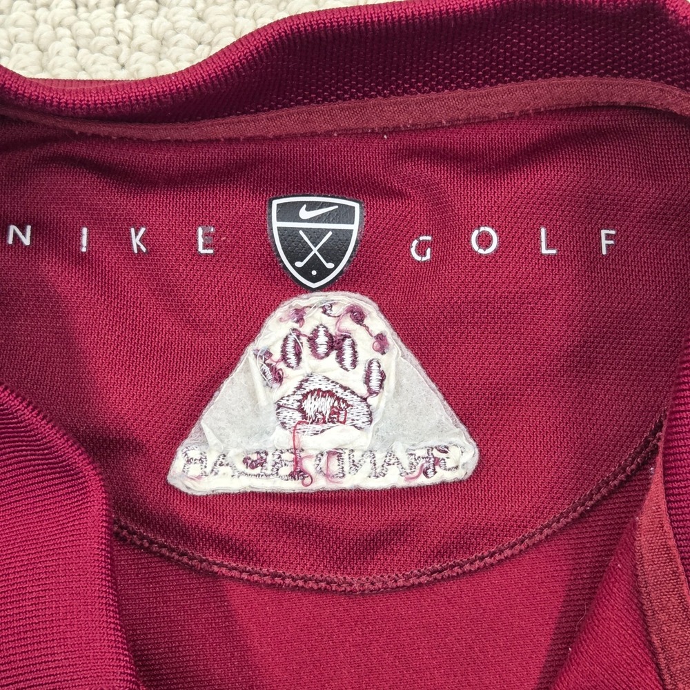 Nike Golf Polo Shirt Grand Bear Grand Biloxi Casino Maroon Mens Medium - Picture 4 of 11